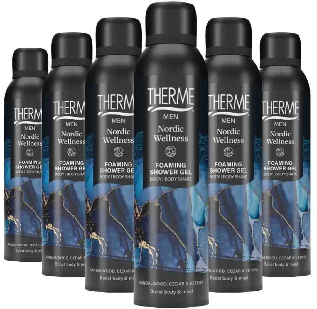 Therme Men Nordic Wellness Douchegel 6x200ml