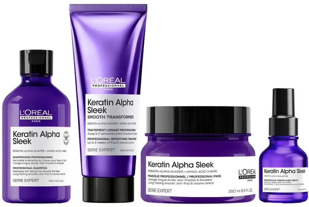 L'Oréal Professionnel Keratin Alpha Sleek Anti-Frizz Routine
