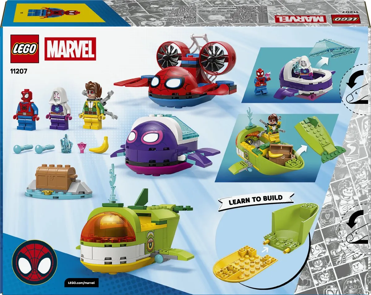 LEGO Spidey Onderwatervoertuigen Bouwset 154 Stuks - 3 Minifiguren - Multicolor