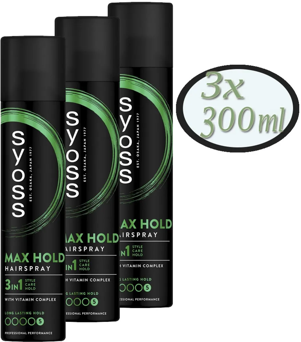Syoss Hairspray Max Hold 3x300ml