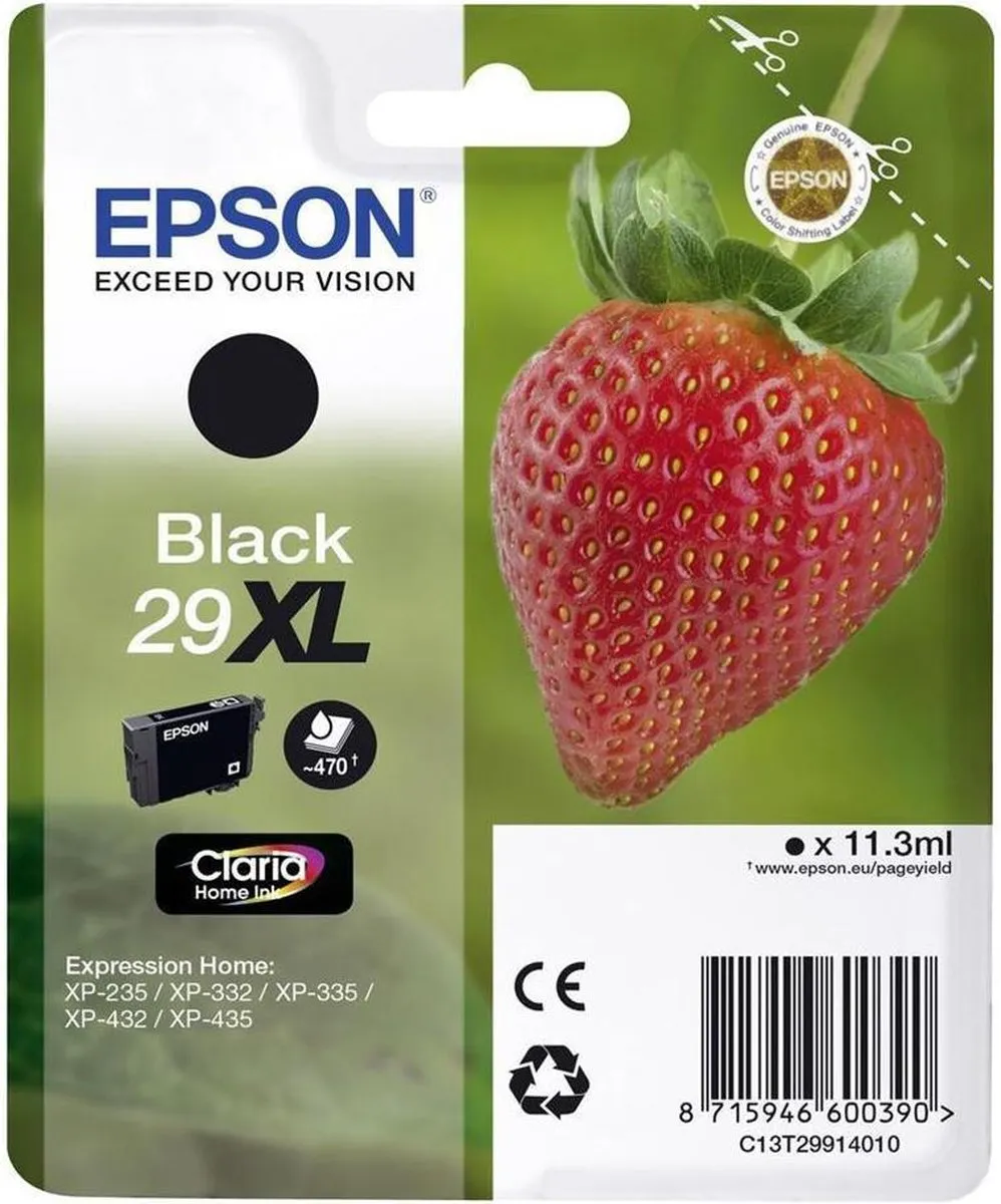 Epson 29XL Inktcartridge Zwart C13T29914010