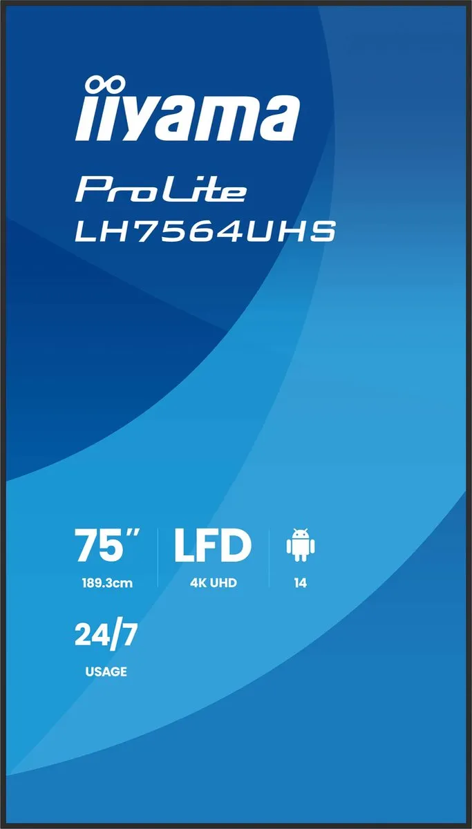 iiyama LH7564UHS-B1AG Monitor 75" 4K Ultra HD