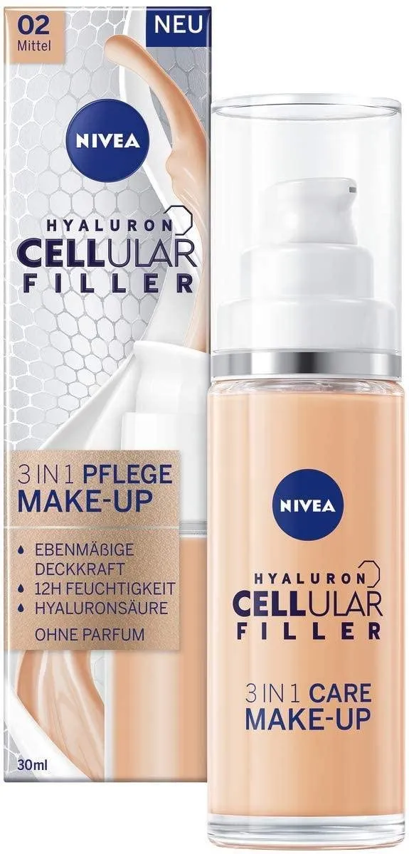 NIVEA Hyaluron Cellular Filler 3-in-1 Make-up - 30ml - Medium