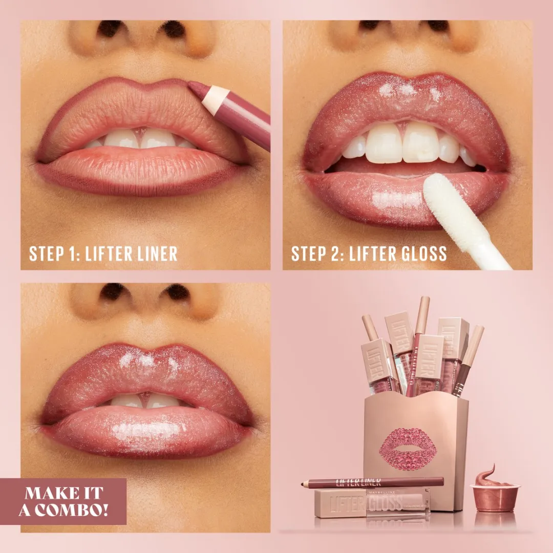 Maybelline Lifter Gloss 3 Moon + Lifter Liner Big Lift - 2 Stuks