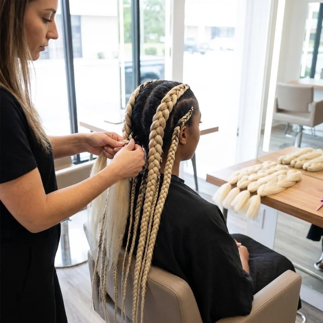 NUVEX Blond Braiding Hair - 6 Stuks