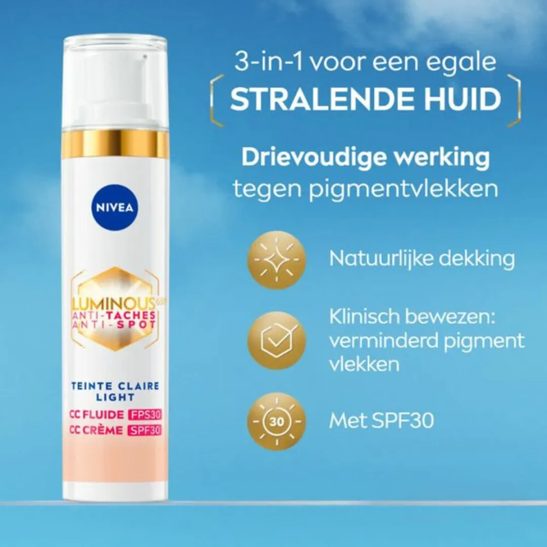 NIVEA Cellular LUMINOUS630 CC Crème SPF 30 - 120ml (3x40ml) - Light