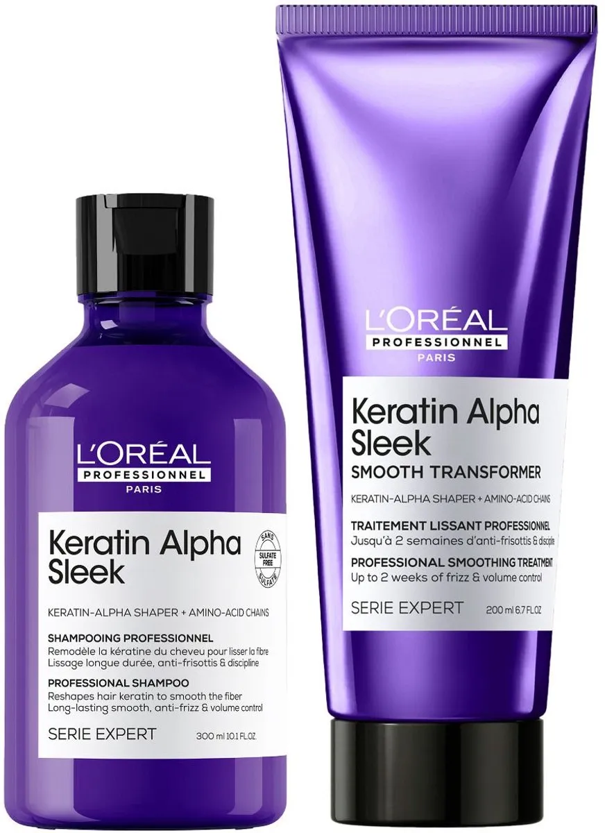 L'Oréal Professionnel Keratin Alpha Sleek Anti-Frizz Duo