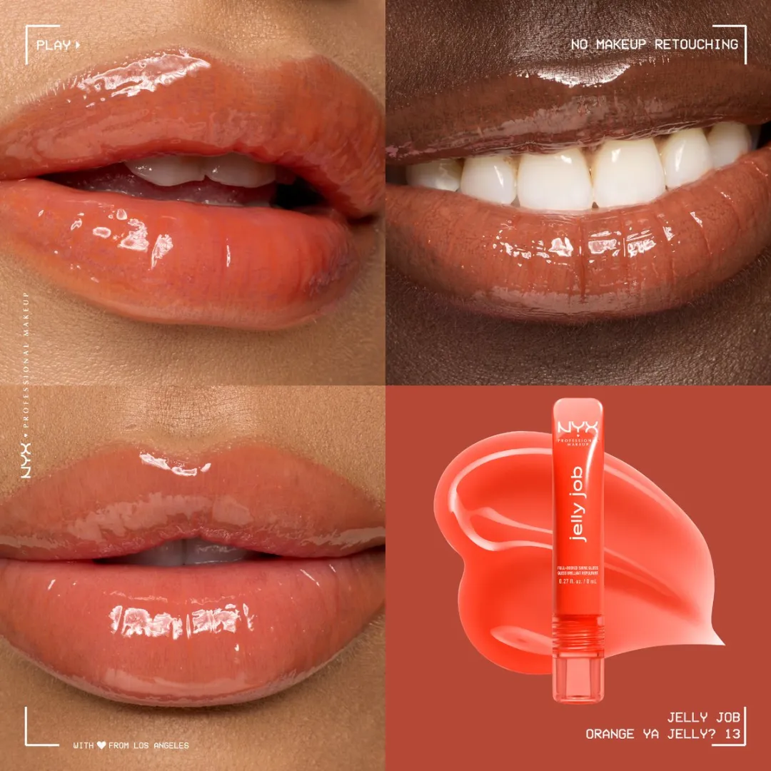 NYX Professional Makeup Jelly Job Lipgloss Orange Ya Jelly - 8ml