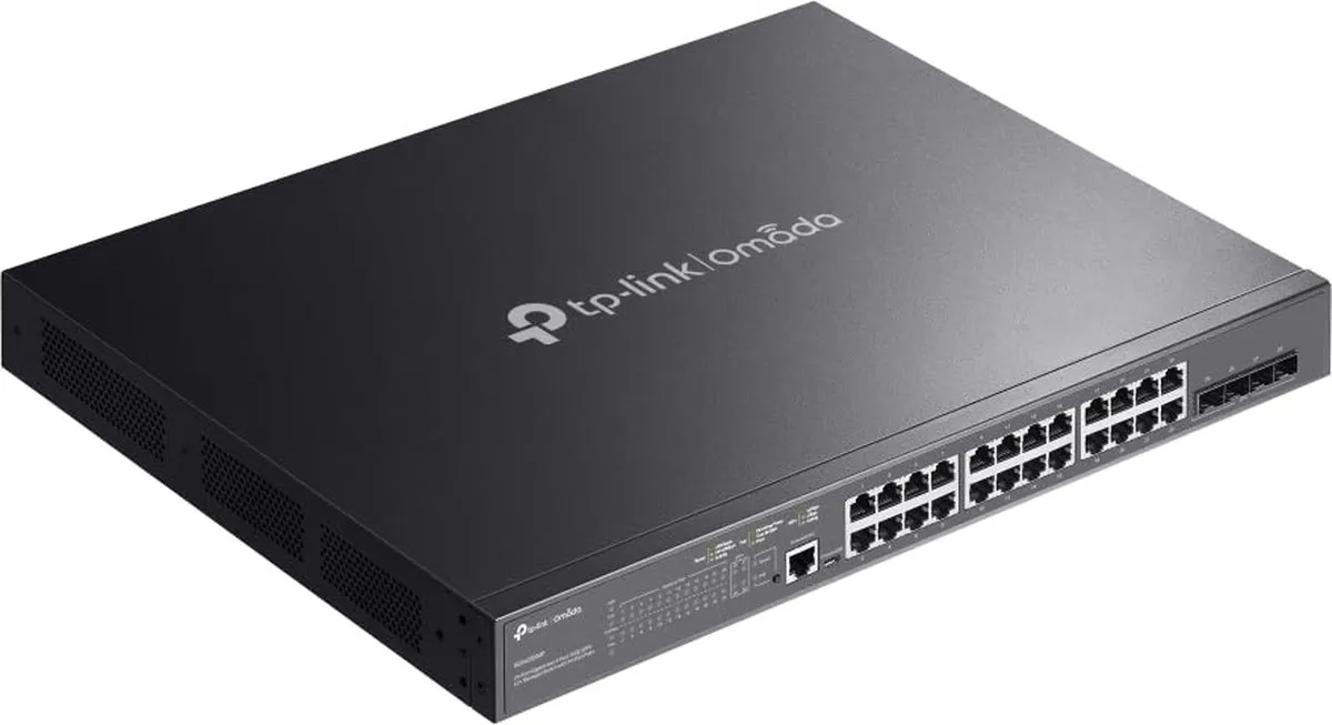 TP-Link TL-SG3428XMP Managed Switch 24x PoE - 4x SFP - 128 Gbps - Zwart