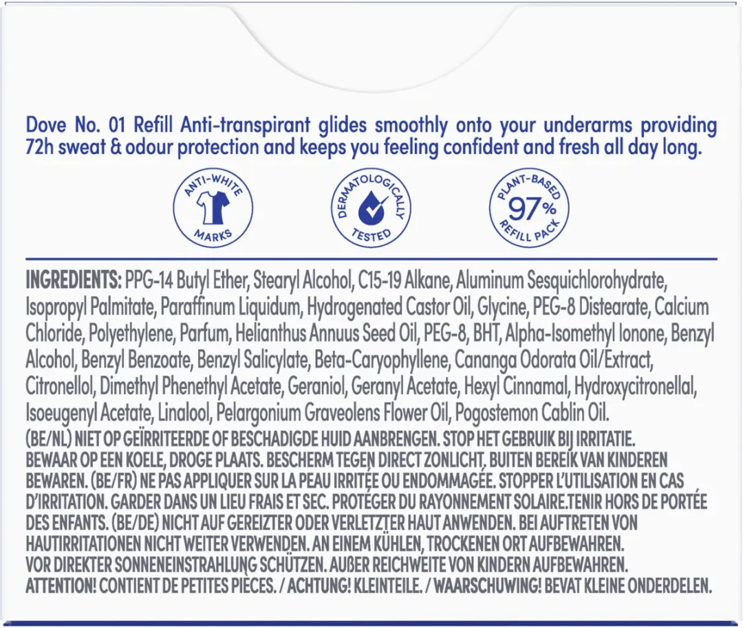 Dove Anti-Transpirant Navulling No. 4 Violet & Tonka Bean - 280ml - afbeelding 6 van 6