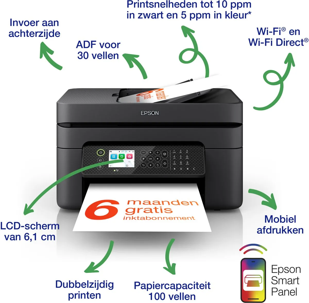 Epson Workforce WF-2950DWF All-In-One Printer - Zwart