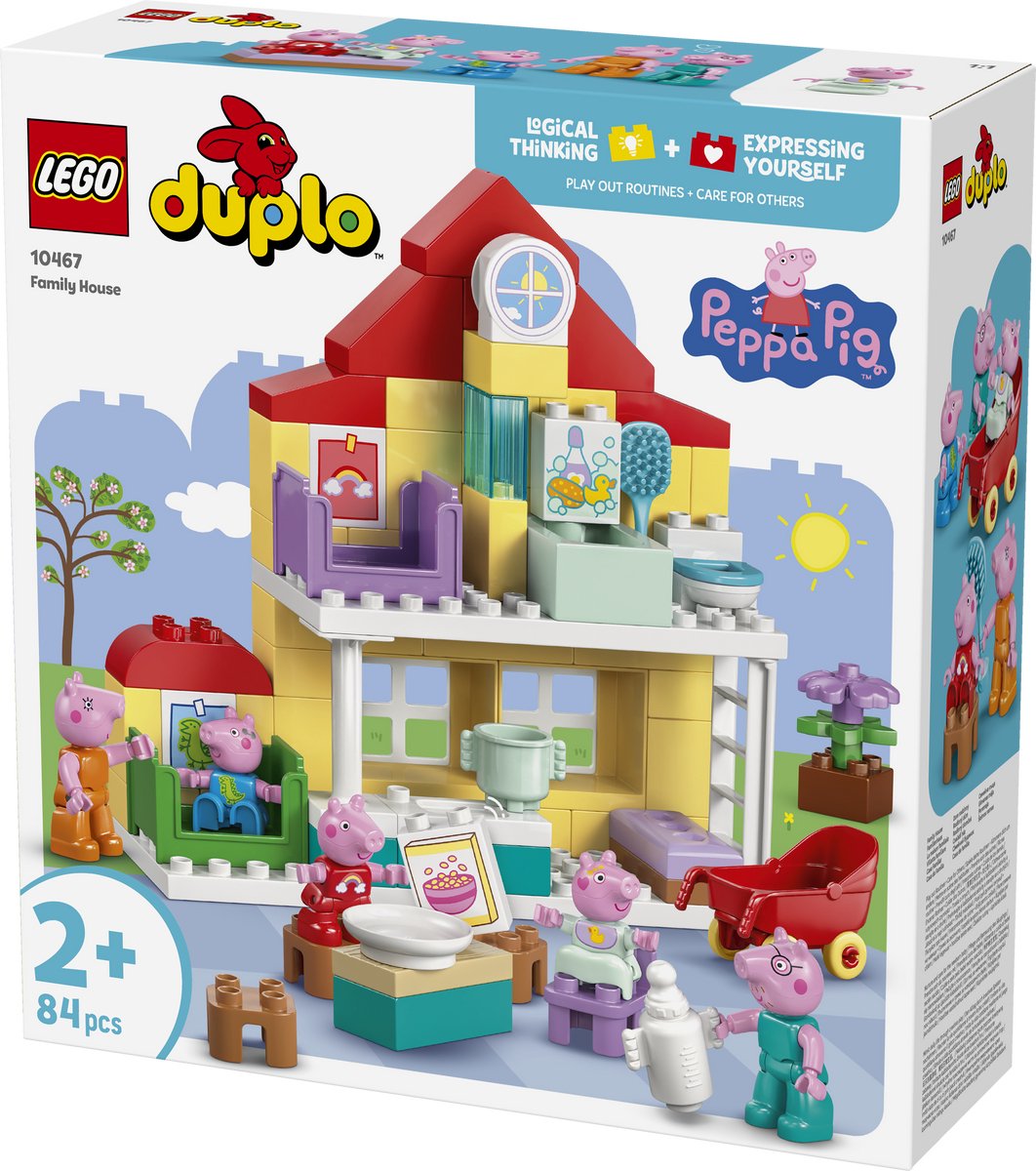 LEGO DUPLO - Peppa Big Familiehuis Dieren Speelgoed voor Peuters met Poppenhuis - 10467