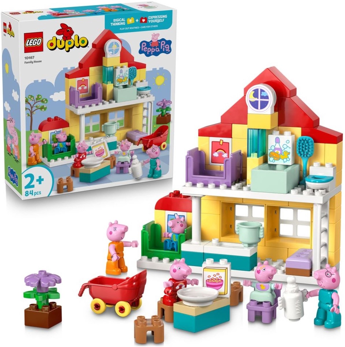 LEGO DUPLO - Peppa Big Familiehuis Dieren Speelgoed voor Peuters met Poppenhuis - 10467