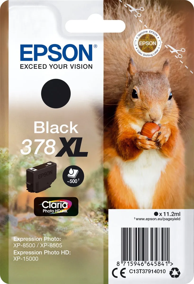 Epson C13T37914020 XL Zwart Inktcartridge