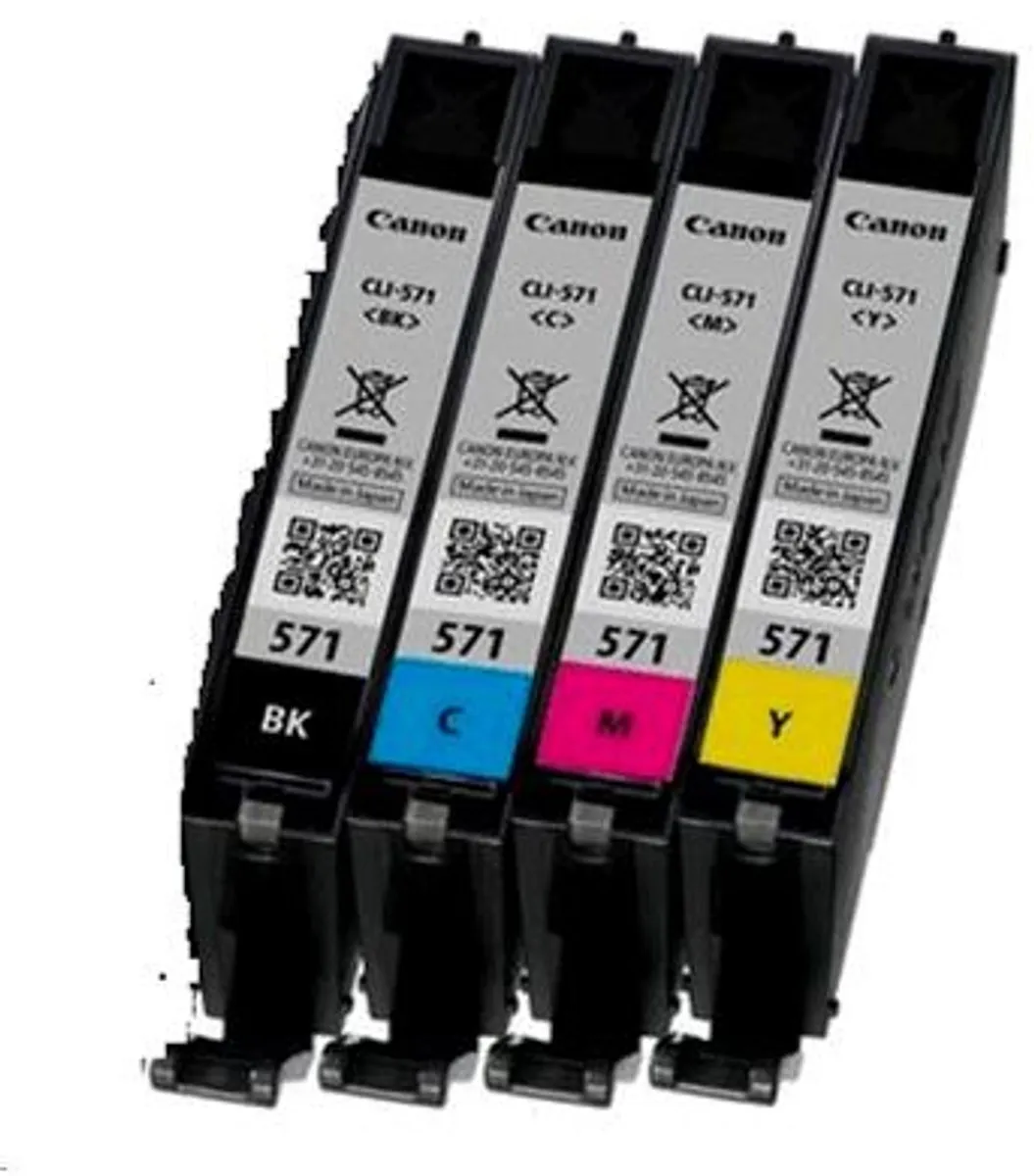Canon CLI-571 Inktcartridge - Zwart/Cyaan/Geel/Magenta - 4 Stuks