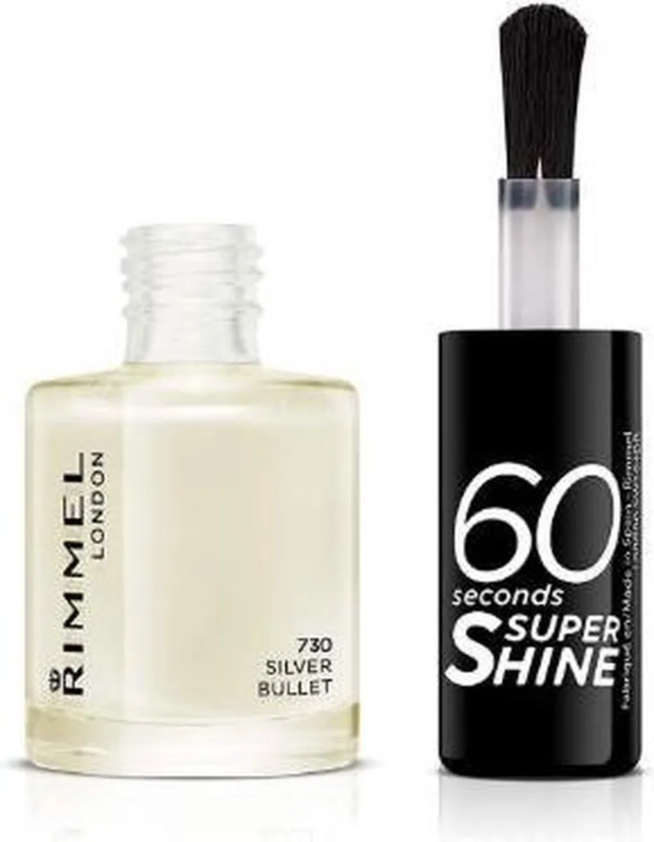 Rimmel London 60 Seconds Super Shine 730 Silver Bullet - 8ml