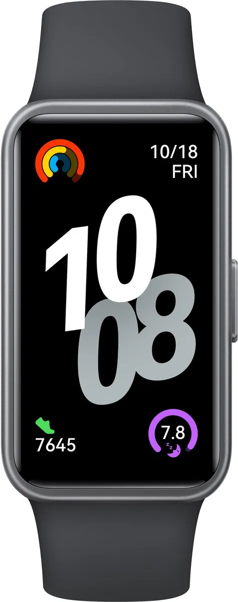 HUAWEI Band 10-Zwart |Gestroomlijnd metalen ontwerp | 100 trainingsmodi | AI-powered fitnessmonitoring & Geavanceerde slaapanalyse | Snelladen in 45 min | Batterijduur tot 2 weken
