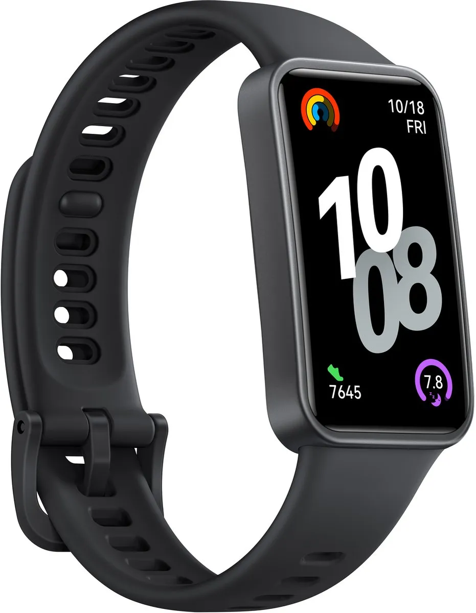 HUAWEI Band 10-Zwart |Gestroomlijnd metalen ontwerp | 100 trainingsmodi | AI-powered fitnessmonitoring & Geavanceerde slaapanalyse | Snelladen in 45 min | Batterijduur tot 2 weken
