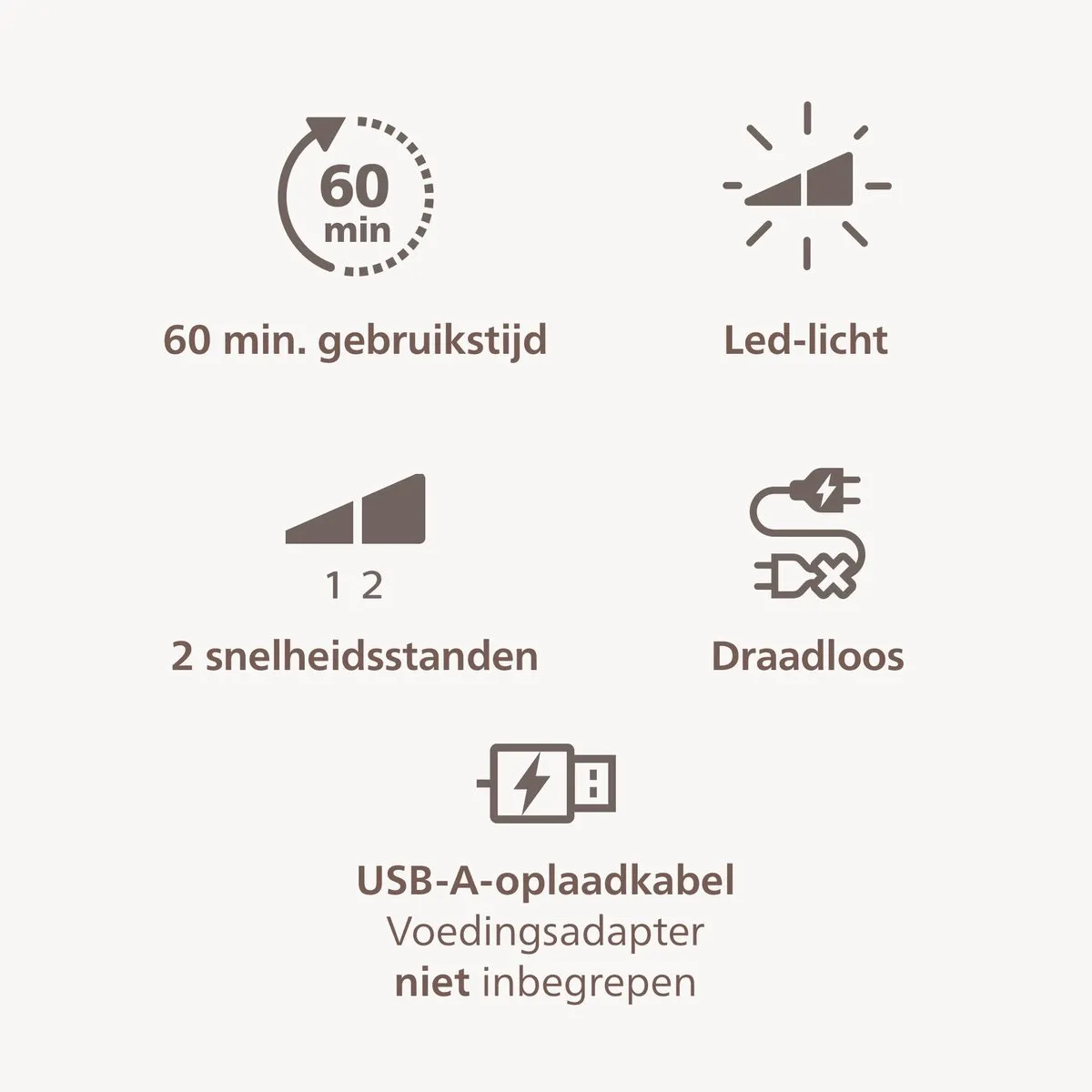 Philips Epilator Series 9000 BRE728 Nat & Droog - Lila