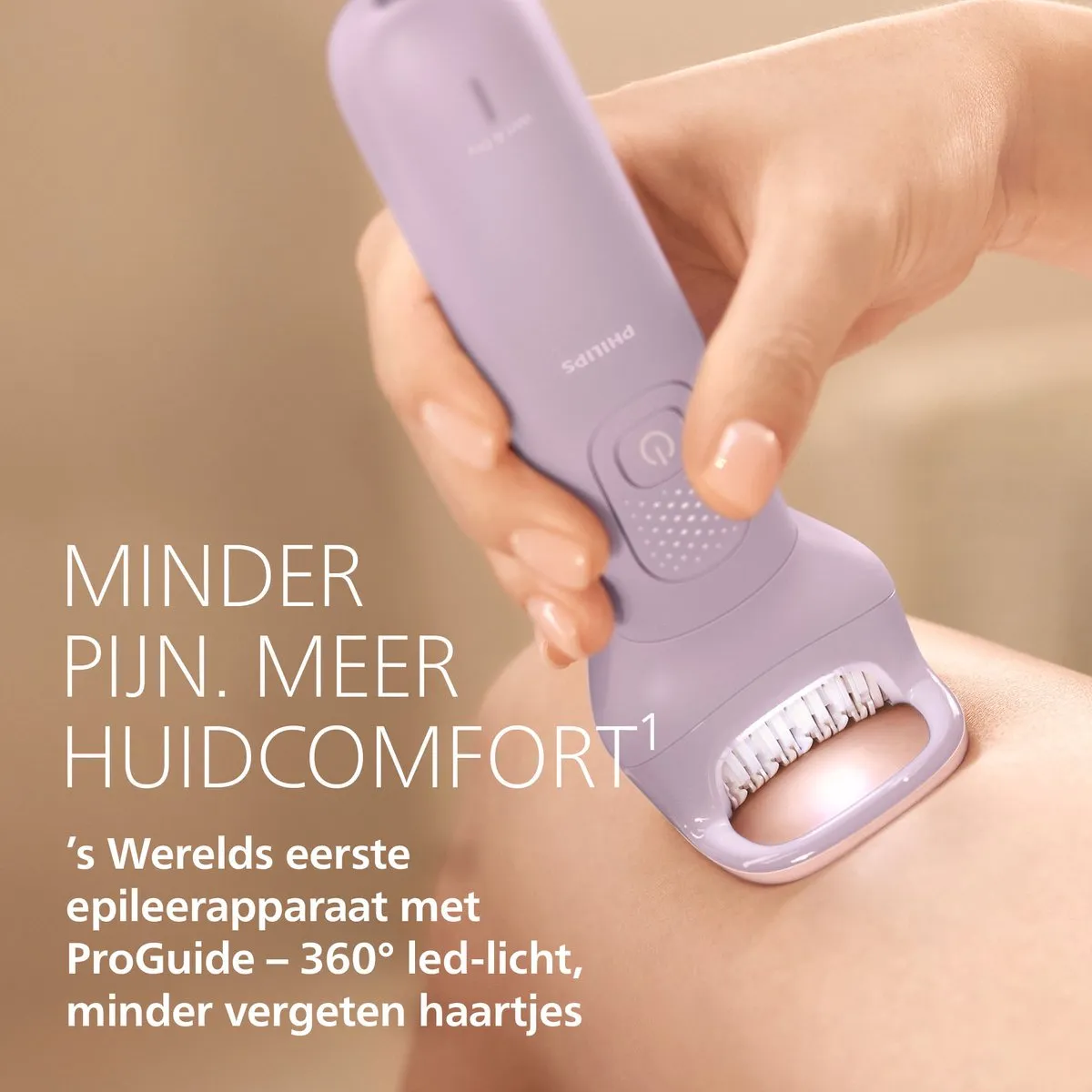 Philips Epilator Series 9000 BRE728 Nat & Droog - Lila