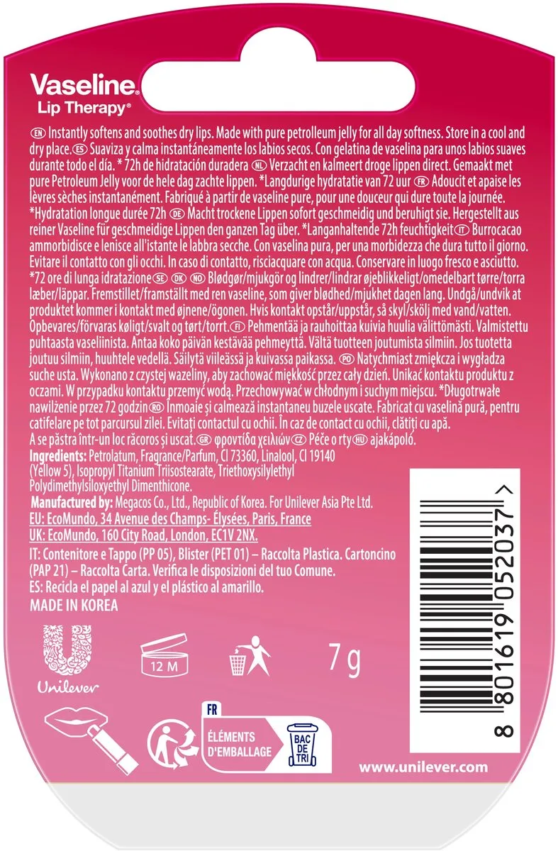 Vaseline Lip Therapy Rosy Lippenbalsem - 2x7g