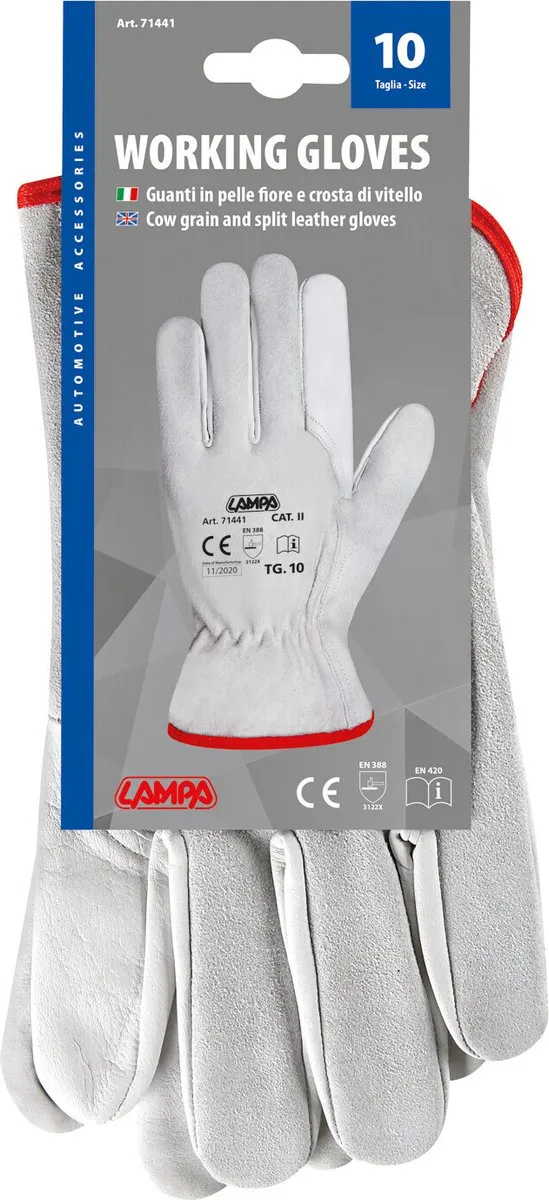 Lampa Werkhandschoenen Leder Wit