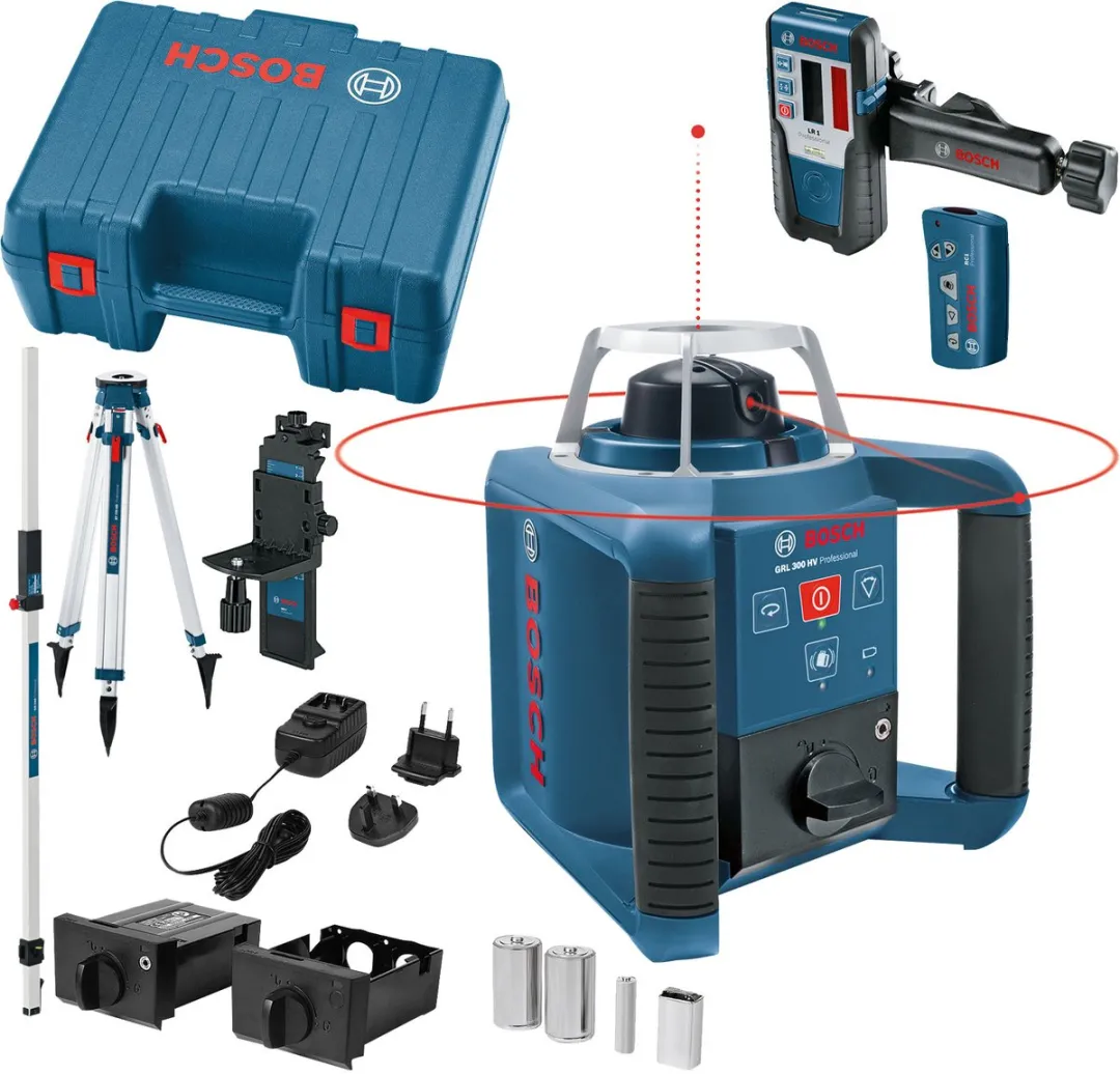 Bosch Professional GRL 300 HV Rotatielaser Set - Zwart/Zilver/Blauw