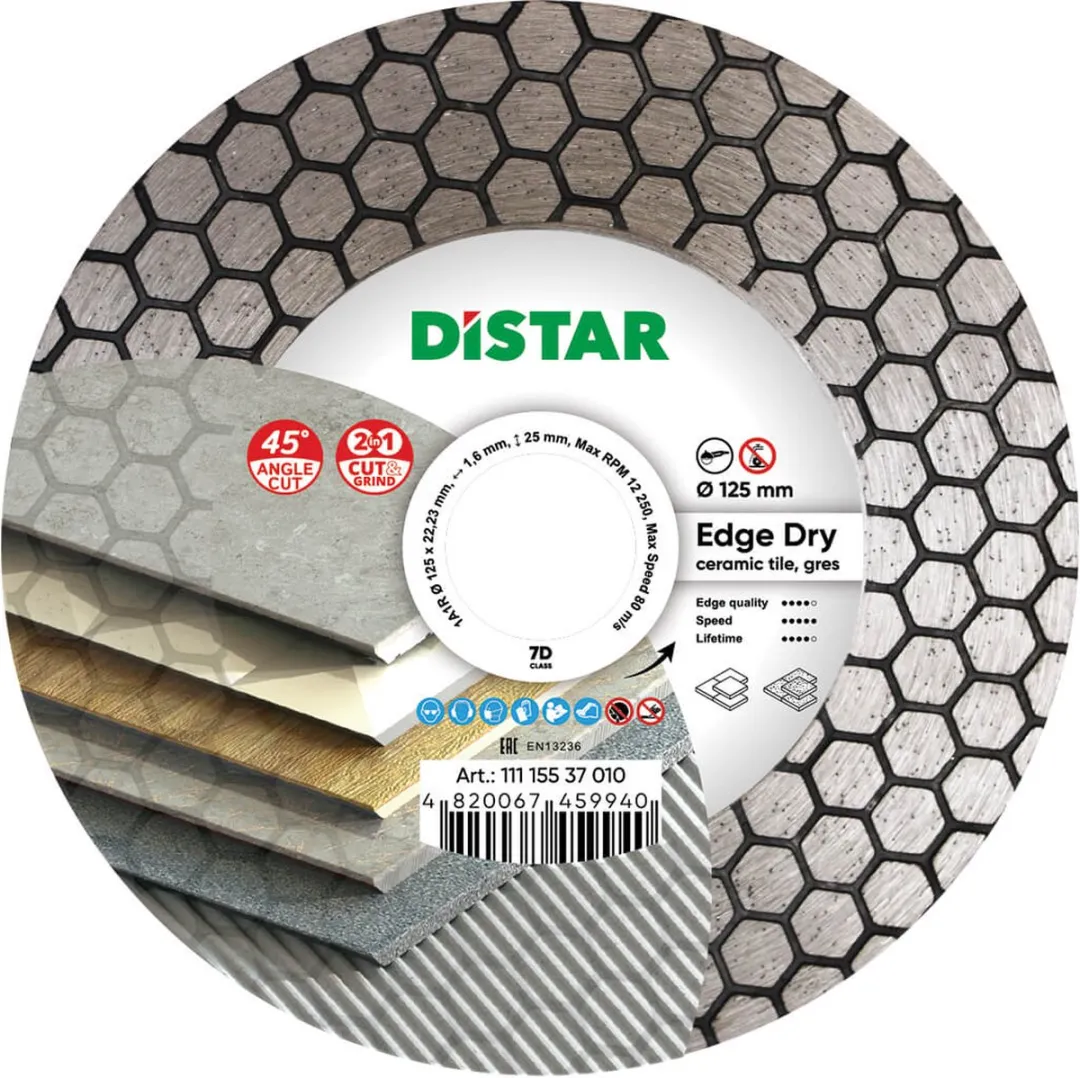 Bosch Distar 1A1R Edge Dry Diamantzaagblad 115mm