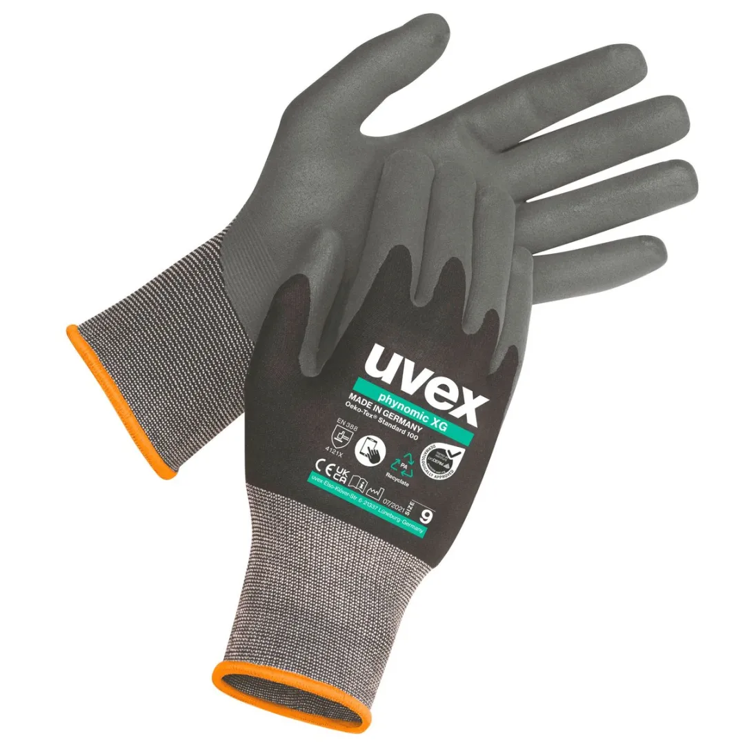 Uvex Phynomic XG Handschoen - XS - Grijs/Zwart