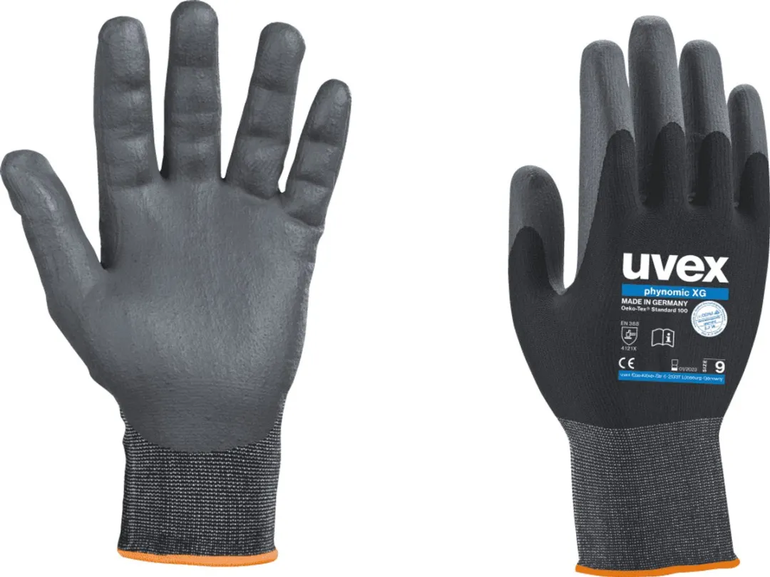 Uvex Phynomic XG Handschoen - XS - Grijs/Zwart
