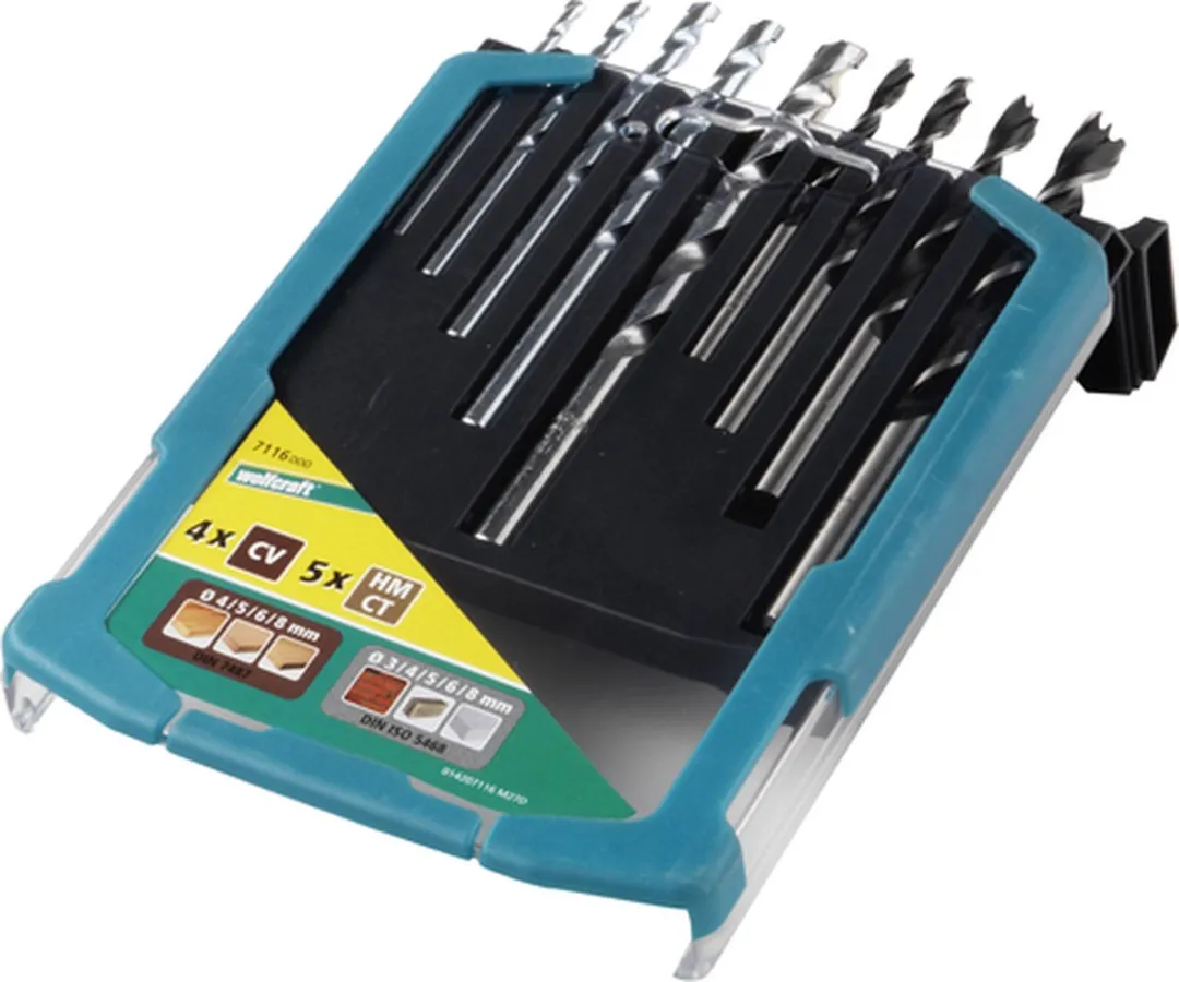 Wolfcraft Boorset Steen & Hout 9-delig 7116000
