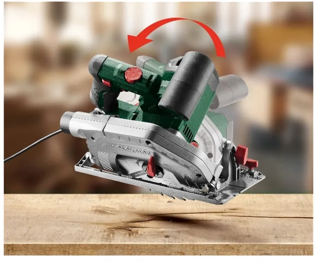 PARKSIDE Handcirkelzaag 1350W - 65mm Zaagdiepte - 2 Zaagbladen