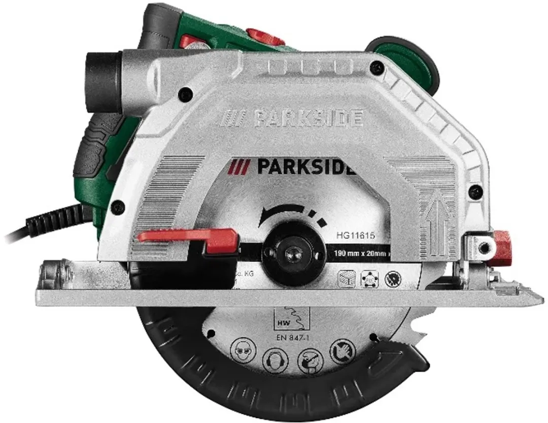 PARKSIDE Handcirkelzaag 1350W - 65mm Zaagdiepte - 2 Zaagbladen - afbeelding 6 van 6
