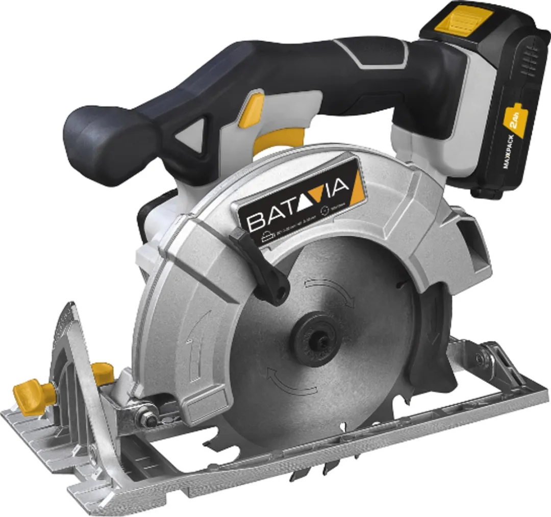 Batavia 18V Accu Cirkelzaag 165mm - 4.0Ah - 2 Zaagbladen