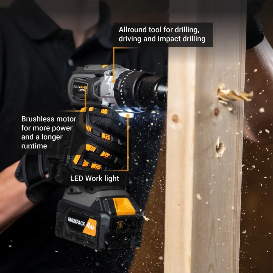 Batavia 18V Brushless Klopboormachine B8_7064545 - 60 Nm - 2000mAh