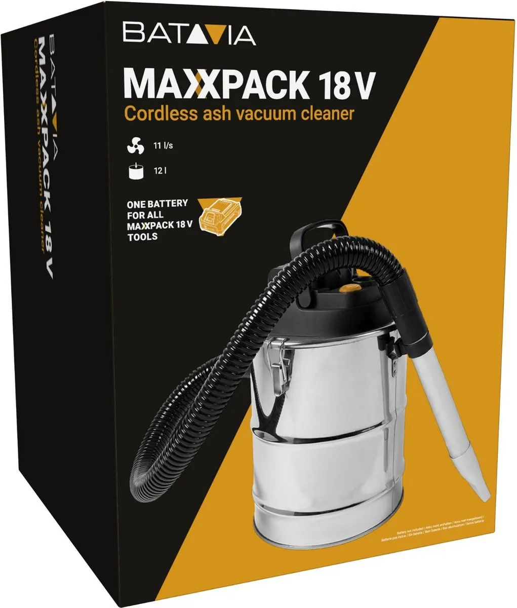 Batavia Accu 18V Aszuiger 7063509 - 12L RVS Tank - Brandbestendige slang & Aluminium buis