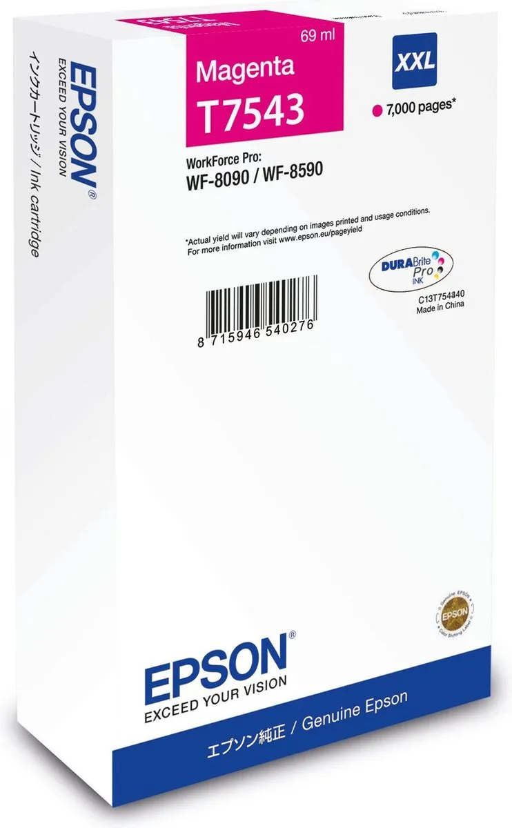 Epson T7543 Magenta Inktcartridge