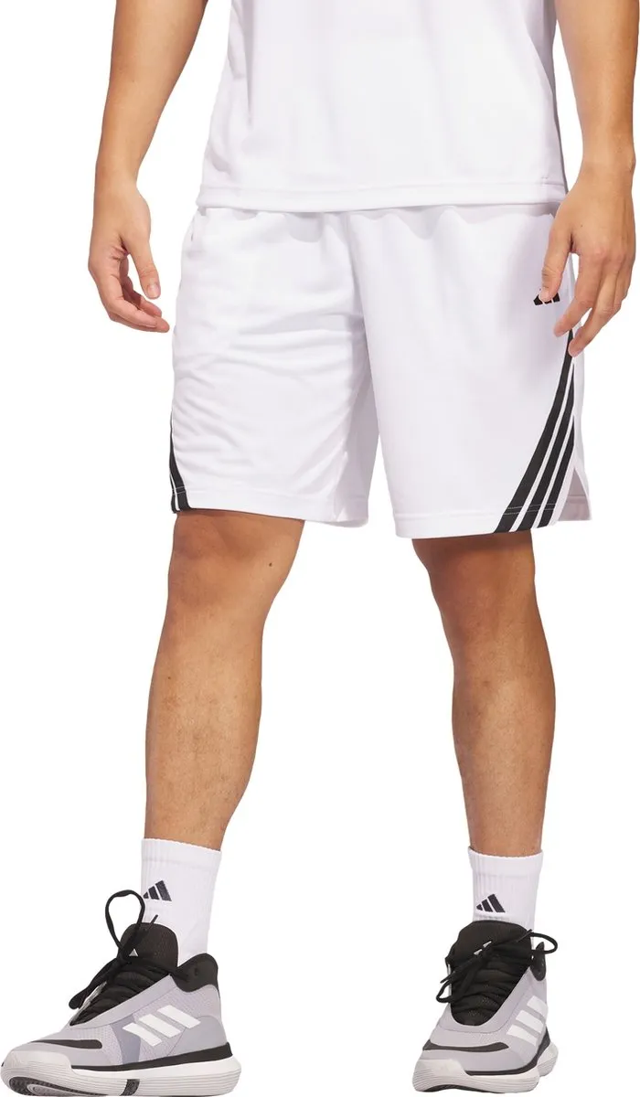 adidas Performance Legends 3-Stripes Basketbalshort JN4739 - S - Wit