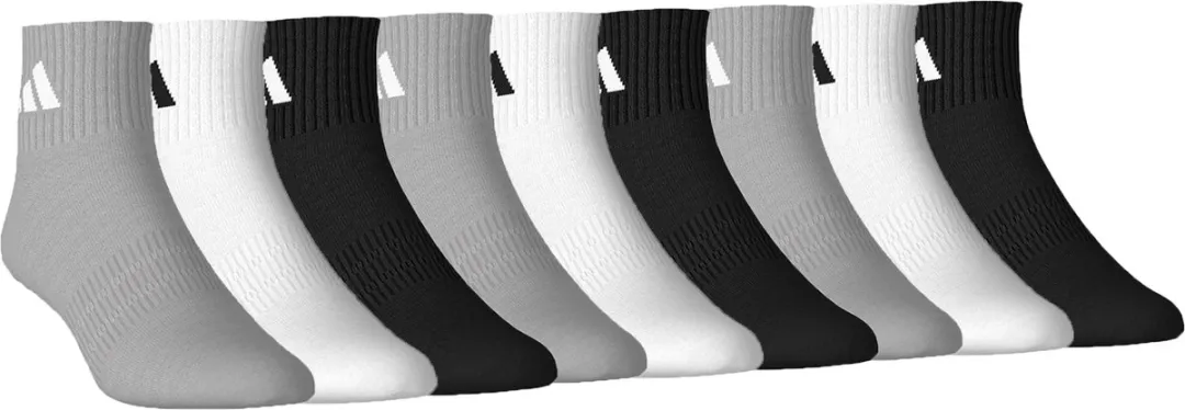 adidas Enkelsokken Unisex - 9 Paar - Maat 49/50 - Zwart