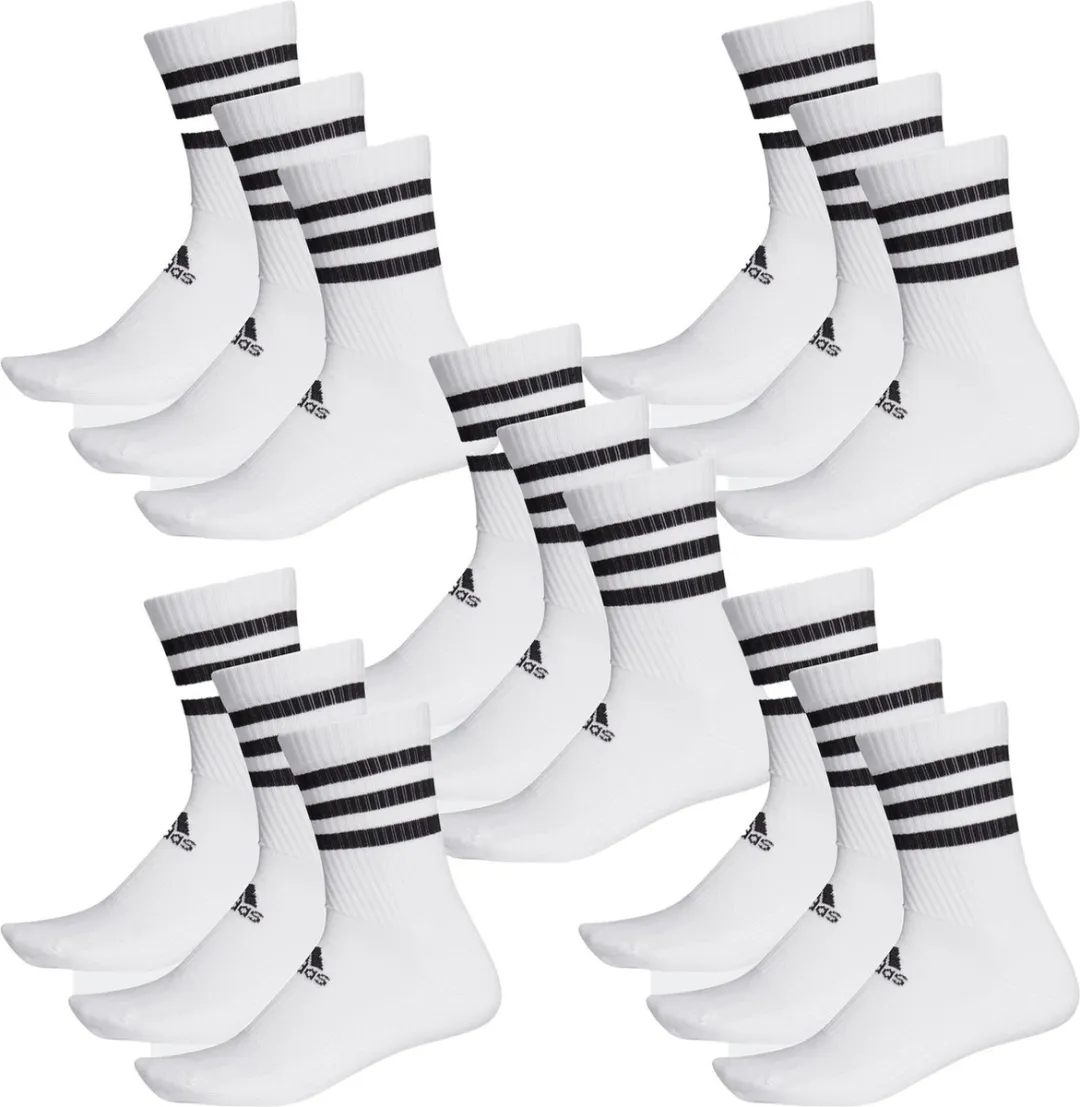 adidas CSH Crew Tennissokken - 15 Stuks (49/50) - Zwart