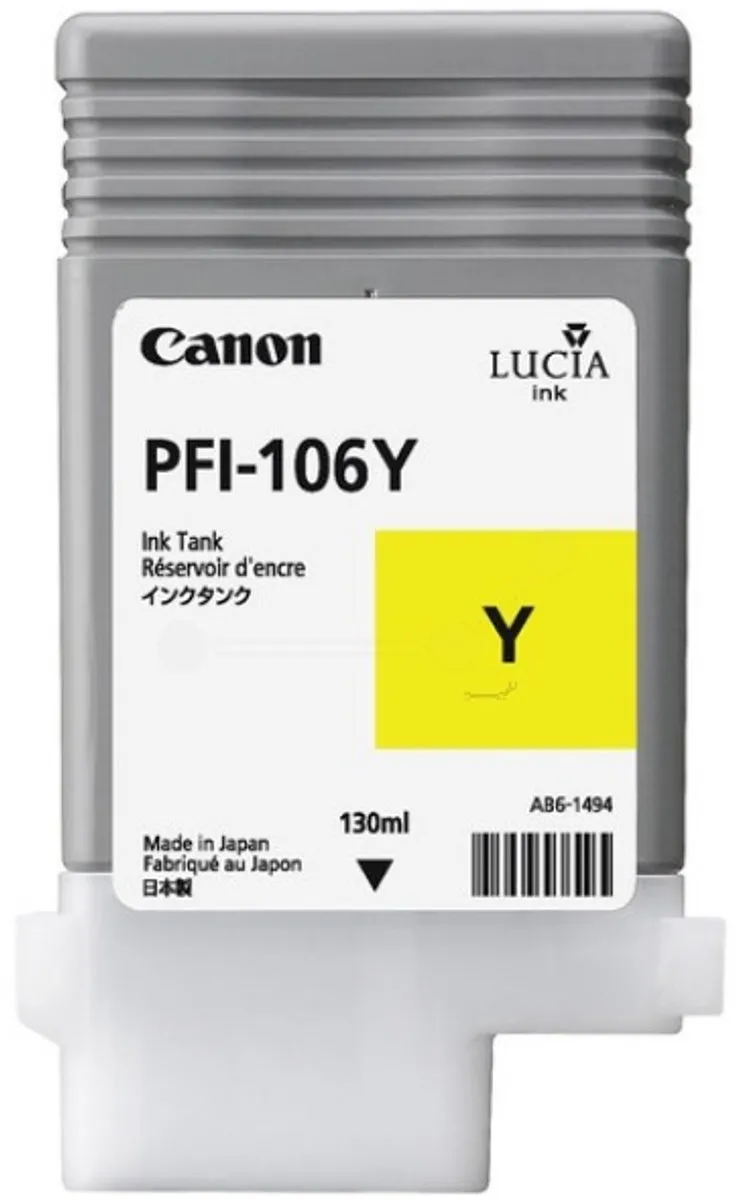 Canon PFI-106Y Inktcartridge Geel 130ml
