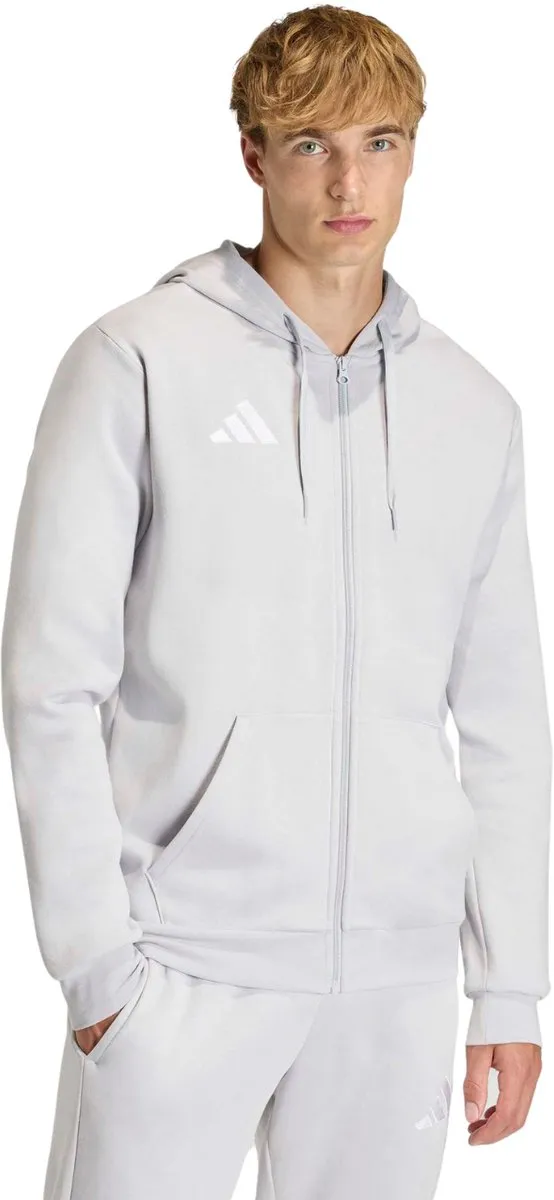 Adidas Entrada 26 Full Zip Hooded Vest - Maat XXXL - Donkerblauw/Wit