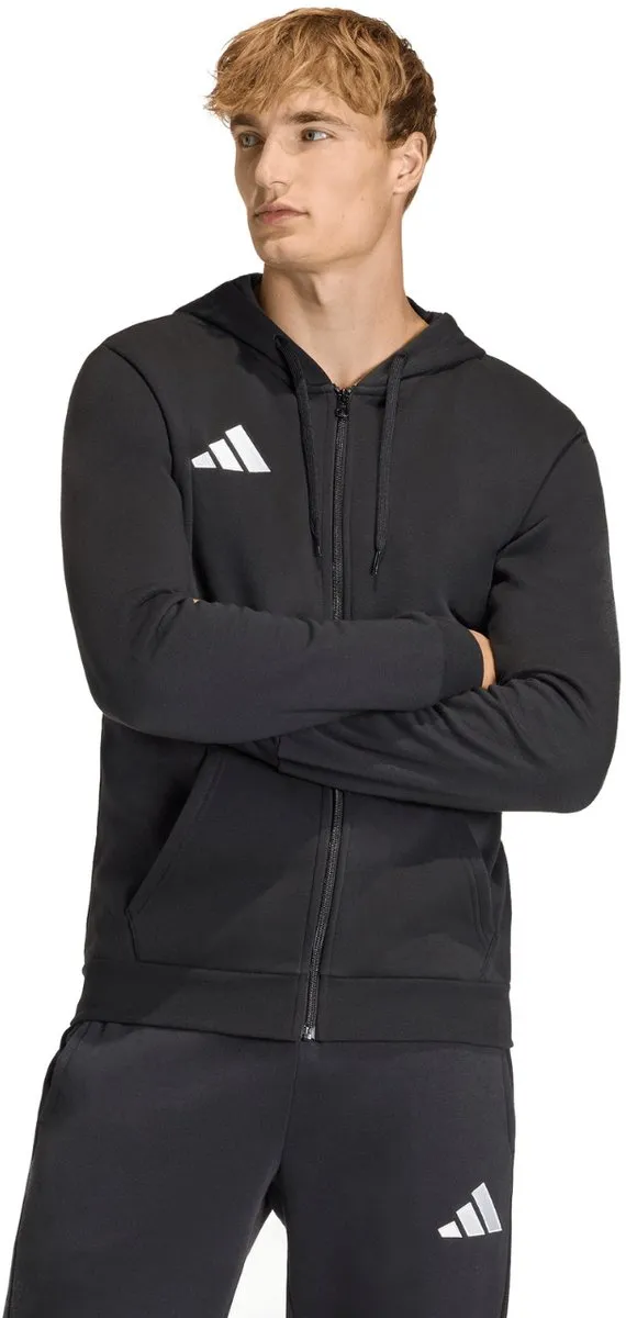 Adidas Entrada 26 Full Zip Hooded Vest - Maat XXXL - Donkerblauw/Wit