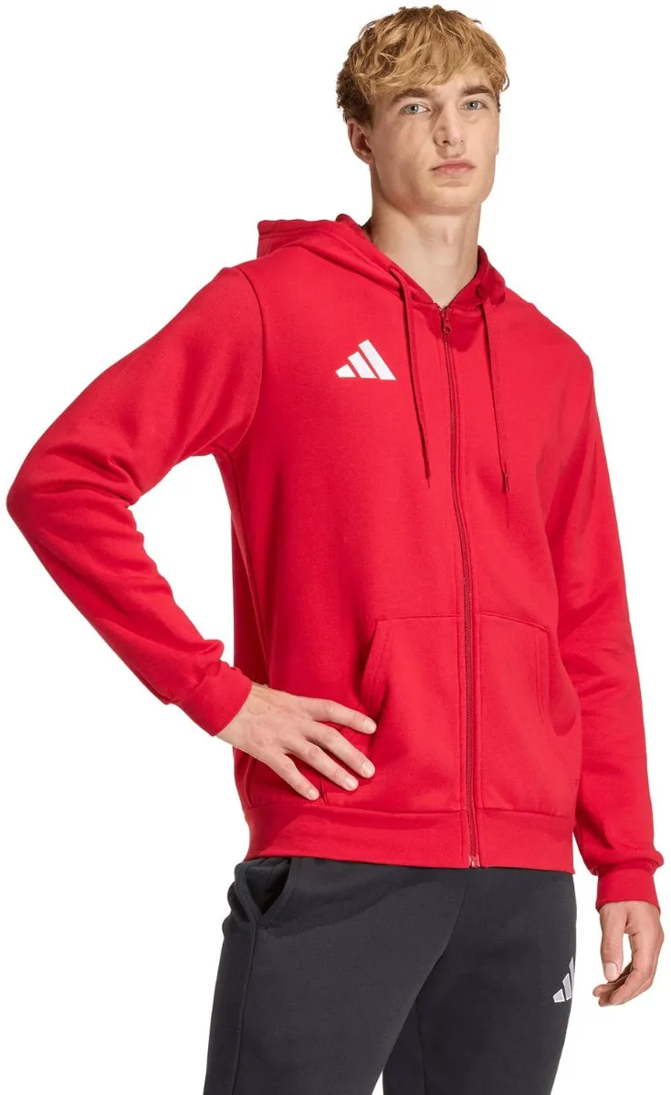 Adidas Entrada 26 Full Zip Hooded Vest - Maat XXXL - Donkerblauw/Wit