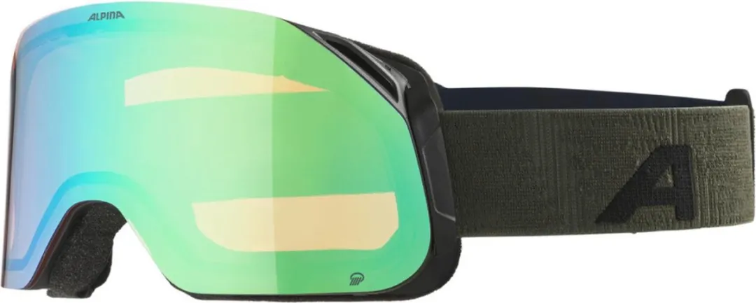 Alpina Blackcomb Q OTG Skibril - Groen Zwart