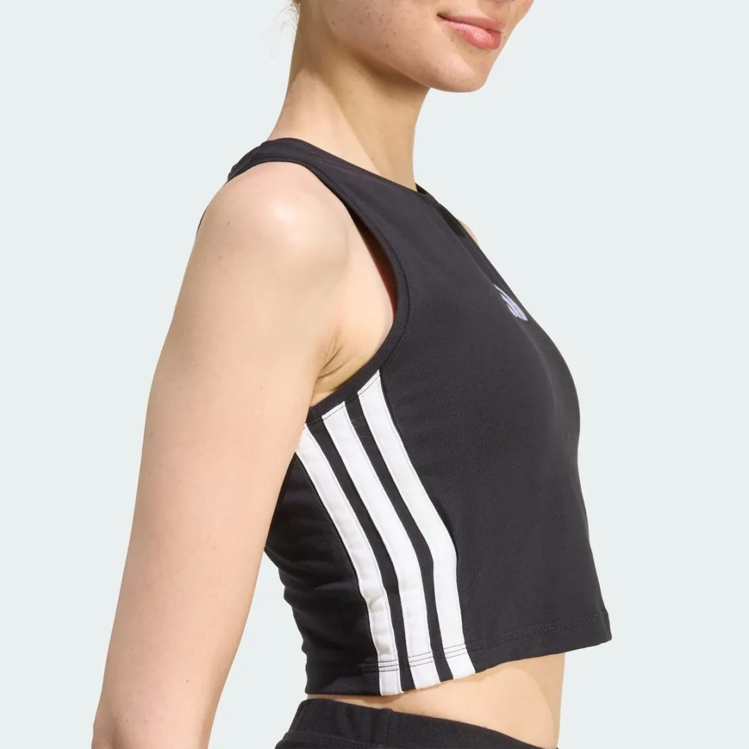 adidas Essentials 3-Stripes Gewatteerde Tanktop KC5181 - Zwart