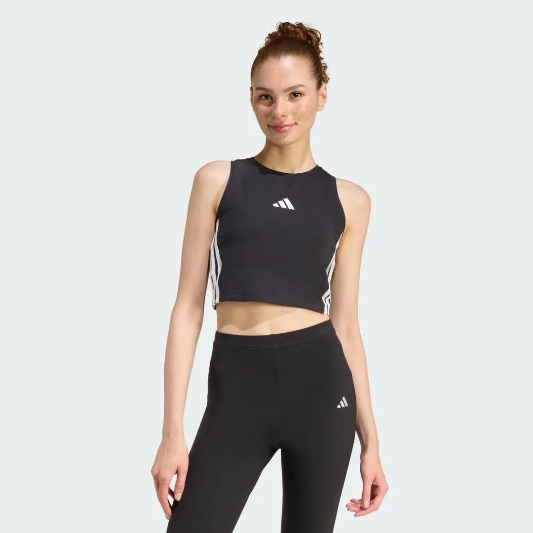 adidas Essentials 3-Stripes Gewatteerde Tanktop KC5181 - Zwart
