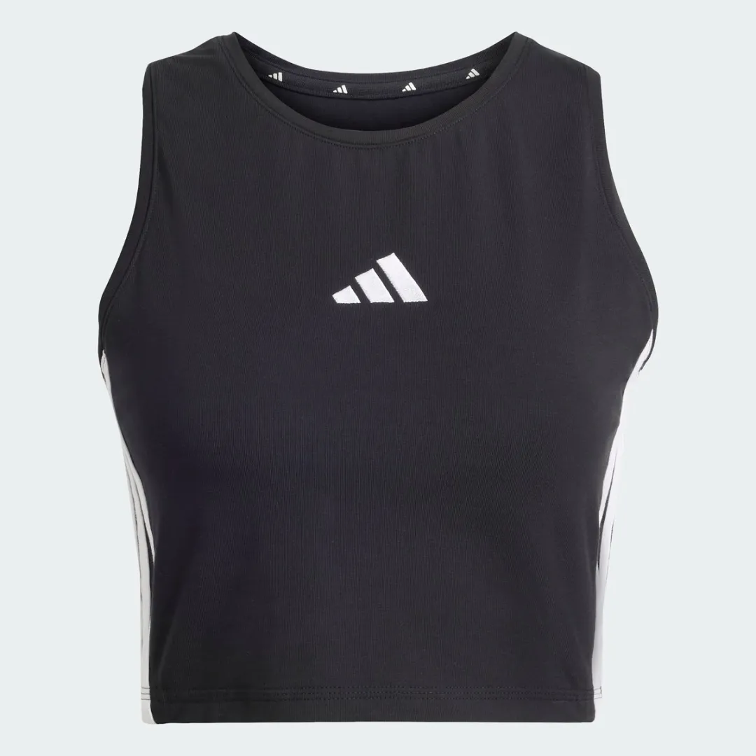 adidas Essentials 3-Stripes Gewatteerde Tanktop KC5181 - Zwart