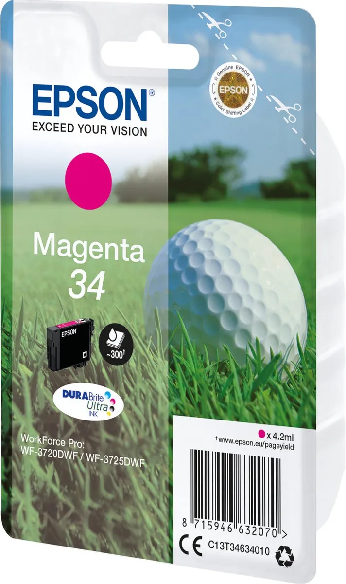 Epson DURABrite Ultra Magenta C13T34634020 Inktcartridge - 4.2ml