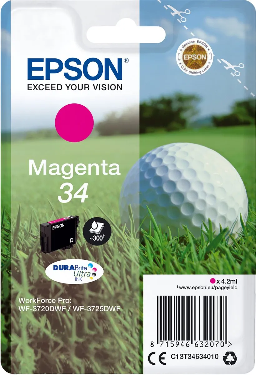 Epson DURABrite Ultra Magenta C13T34634020 Inktcartridge